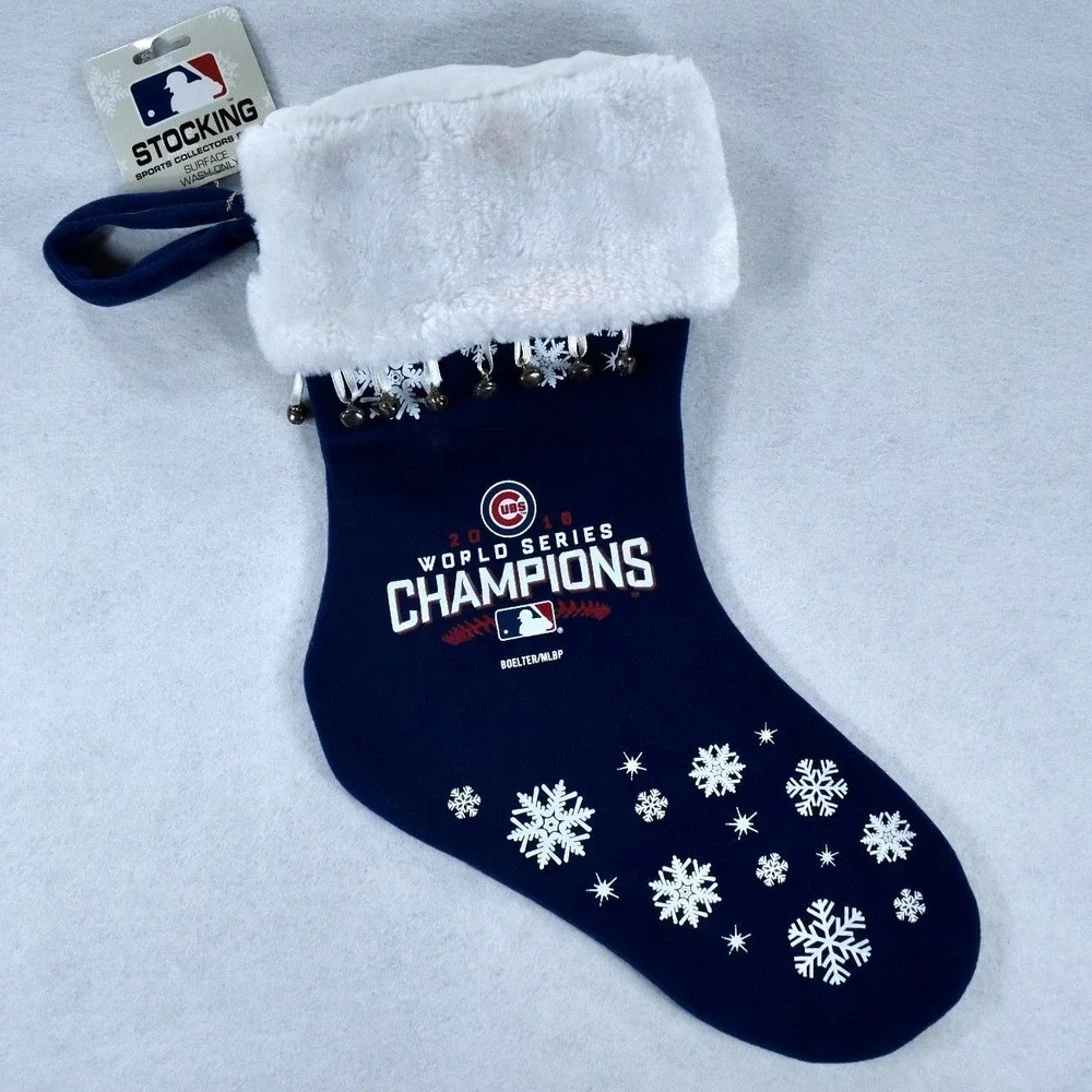Chicago Cubs 2016 World Series Champions Christmas Stocking MLB Boelter Navy